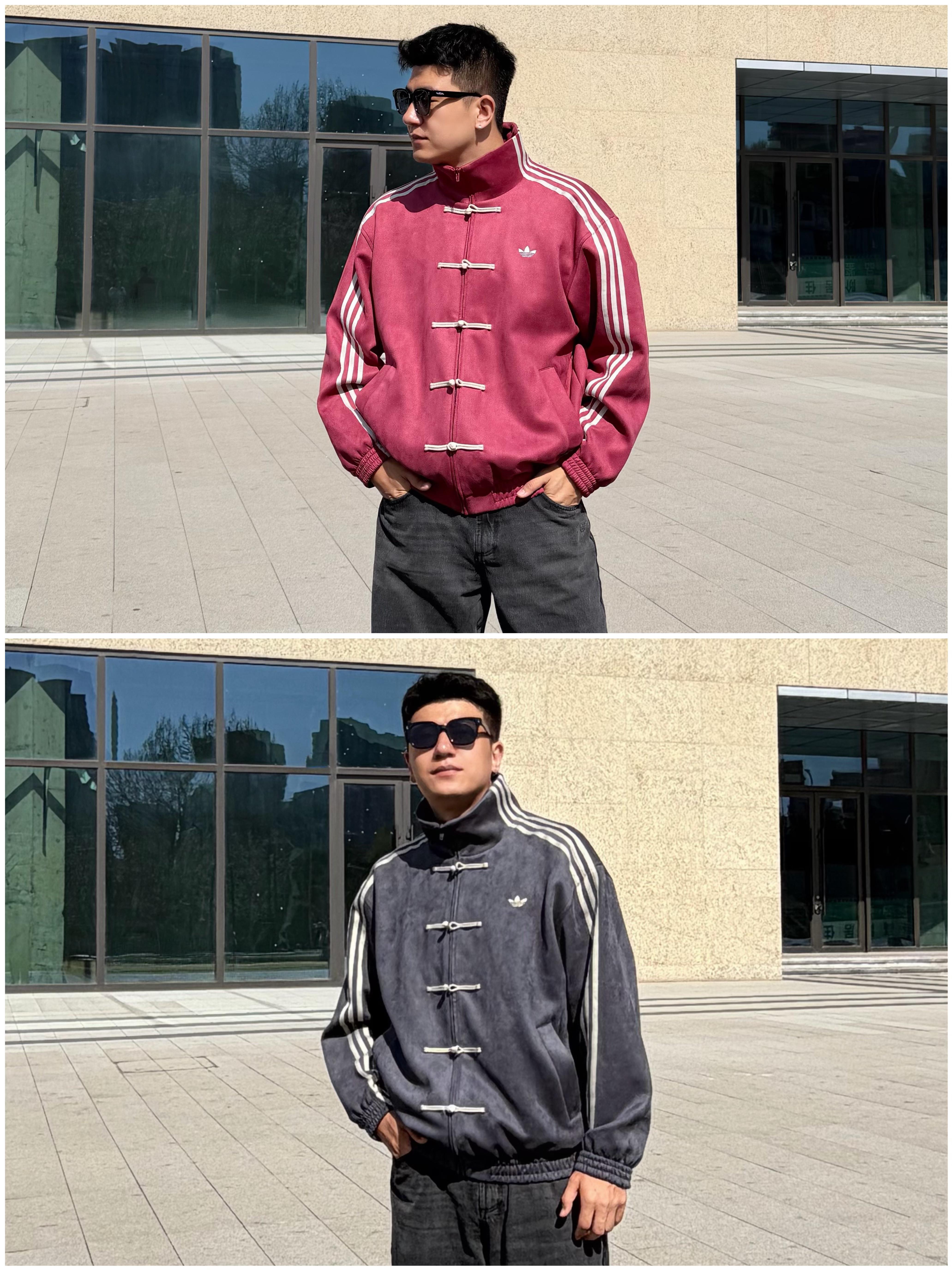 Adidas新中式外套2选1 | 深灰沉稳🆚红色张扬